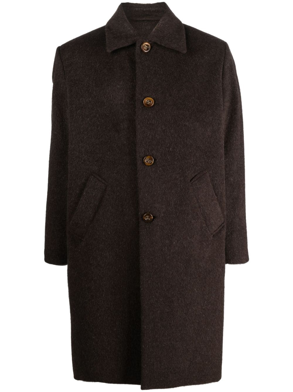 Séfr single-breasted wool-blend mid coat - Brown von Séfr