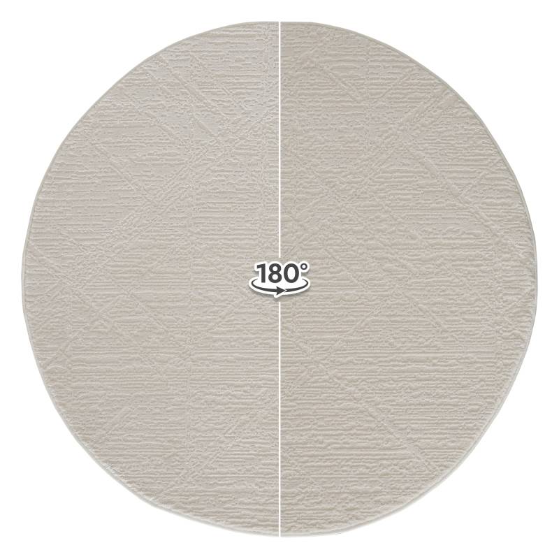 Sehrazat Teppich »Moda«, rund, 10 mm Höhe, Kurzflorteppich mit dezentem Glanz, hochwertige Verarbeitung von Sehrazat