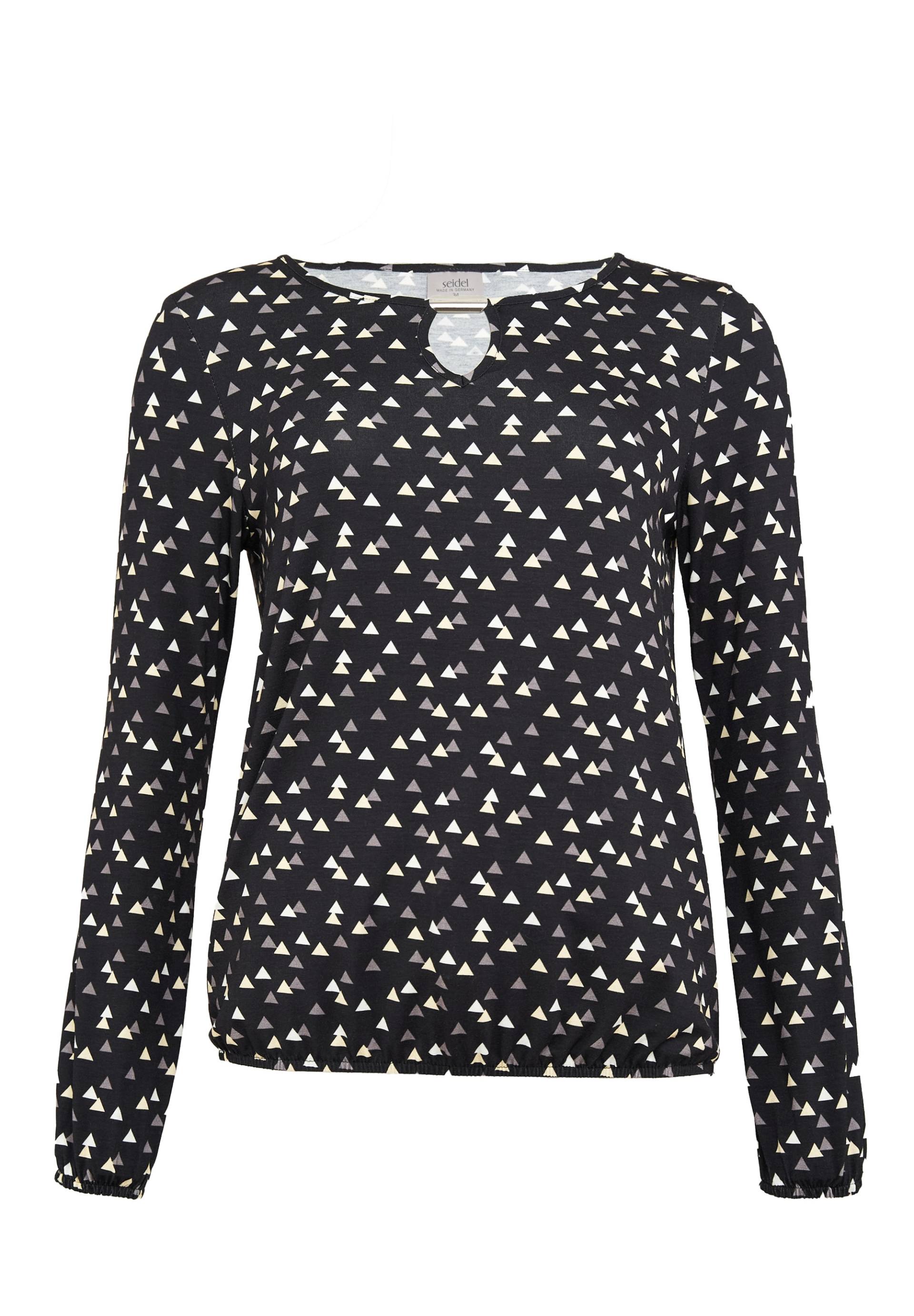 Seidel Moden Langarmshirt, mit grafischem Muster und Detail am Ausschnitt, MADE IN GERMANY Seidel Moden Langarmshirt, mit grafischem Muster und Detail am Ausschnitt, MADE IN GERMANY von Seidel Moden