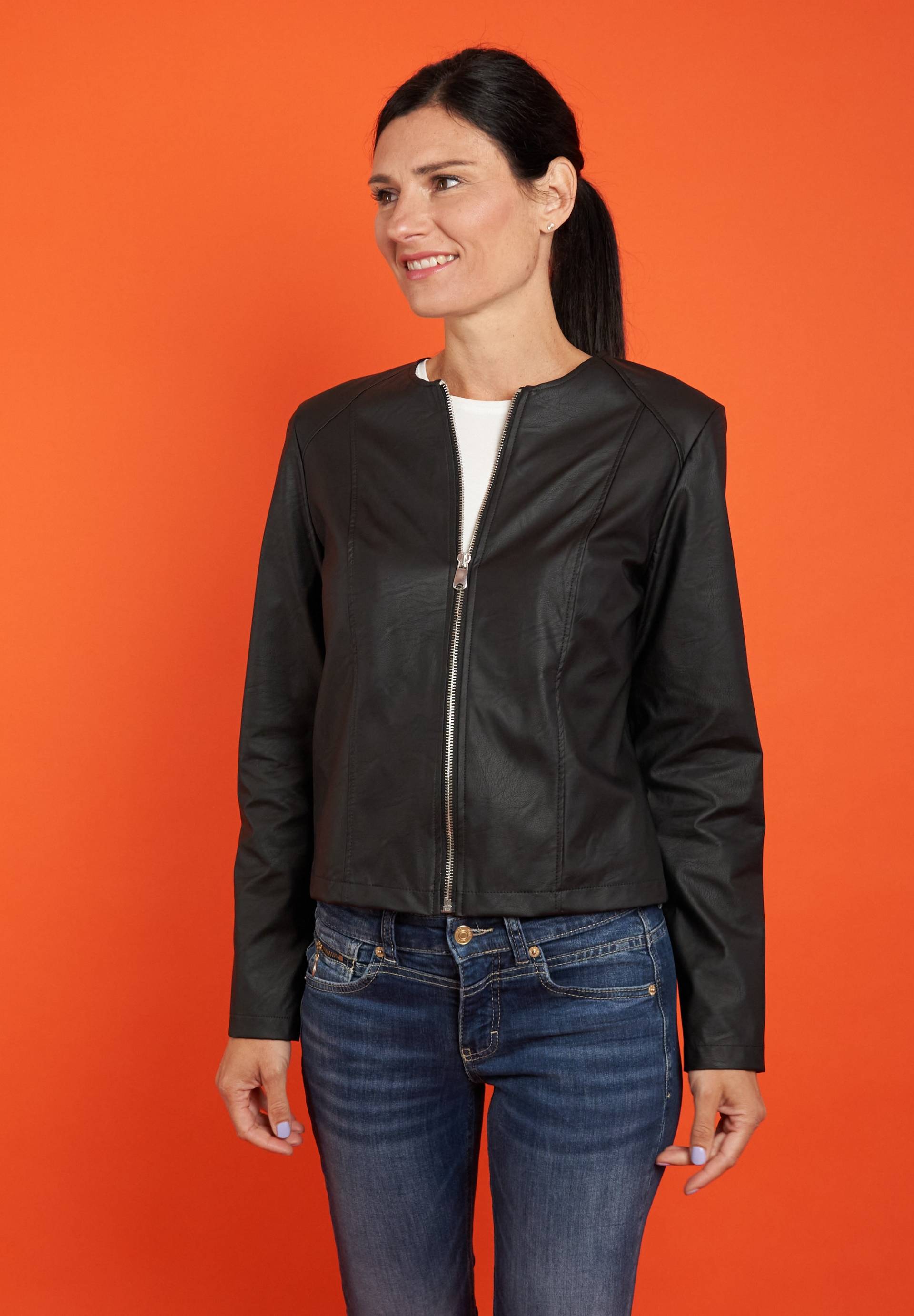 Seidel Moden Lederimitatjacke, ohne Kapuze, mit Reissverschluss, MADE IN GERMANY Seidel Moden Lederimitatjacke, ohne Kapuze, mit Reissverschluss, MADE IN GERMANY von Seidel Moden