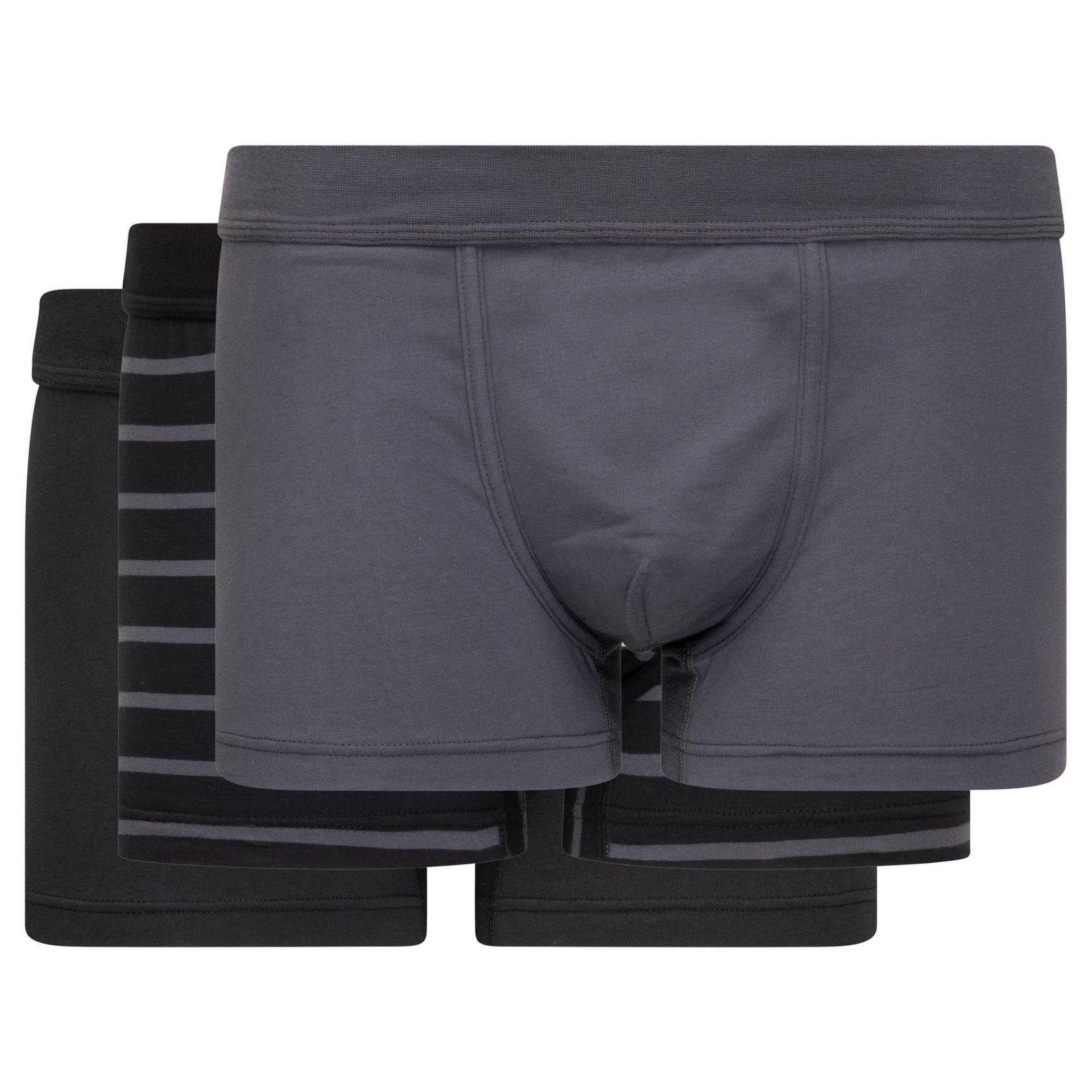 Boxershorts, 3er Pack Herren Schwarz S von Seidensticker