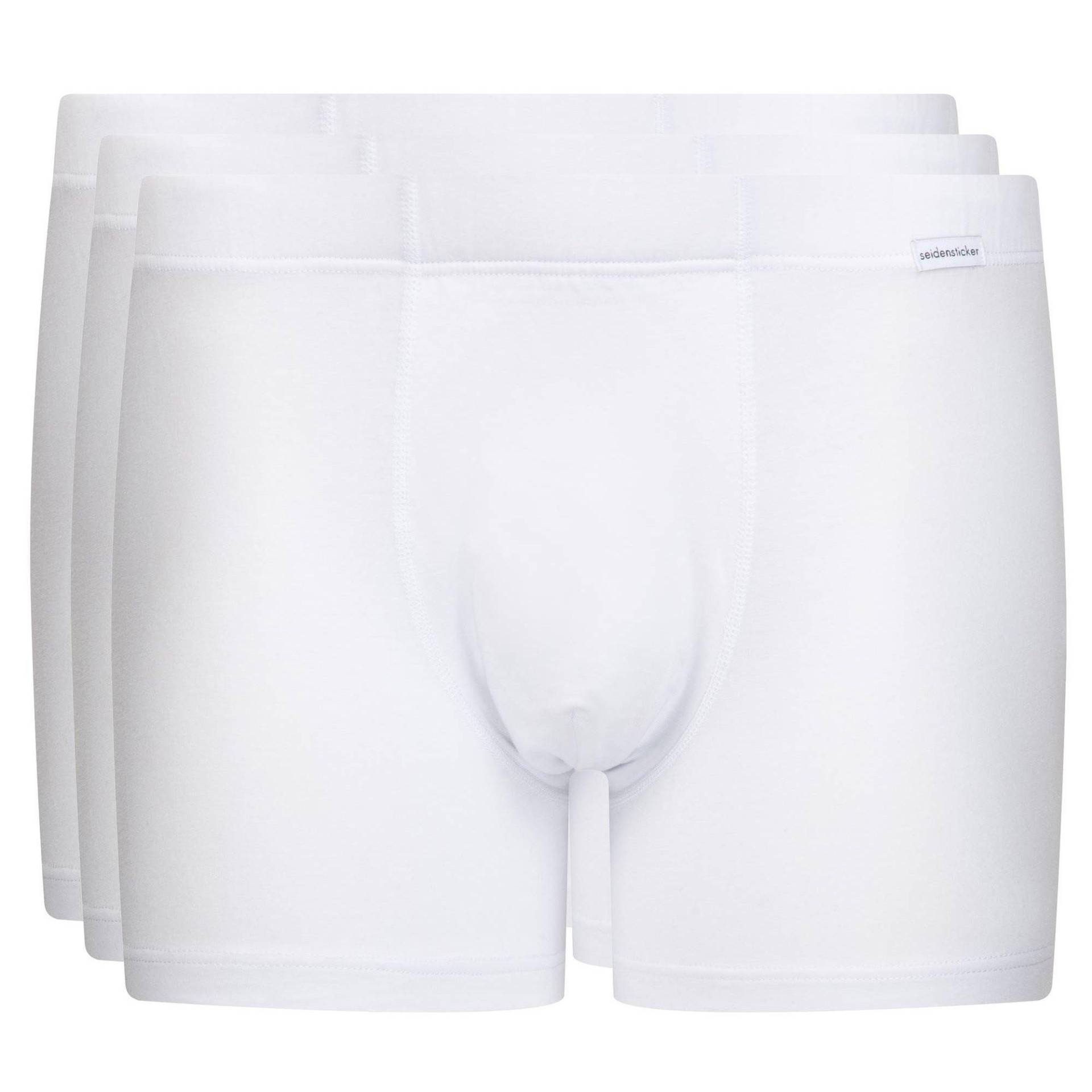 Boxershorts, 3er Pack Herren Weiss S von Seidensticker