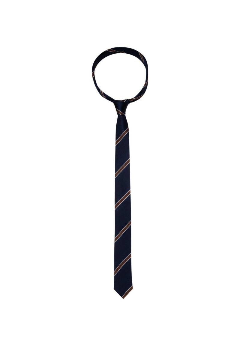 Krawatte Schmal (5cm) Fit Streifen Herren Braun ONE SIZE von Seidensticker