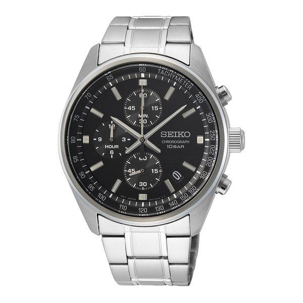 Chronograph Uhr Herren Silber 42mm