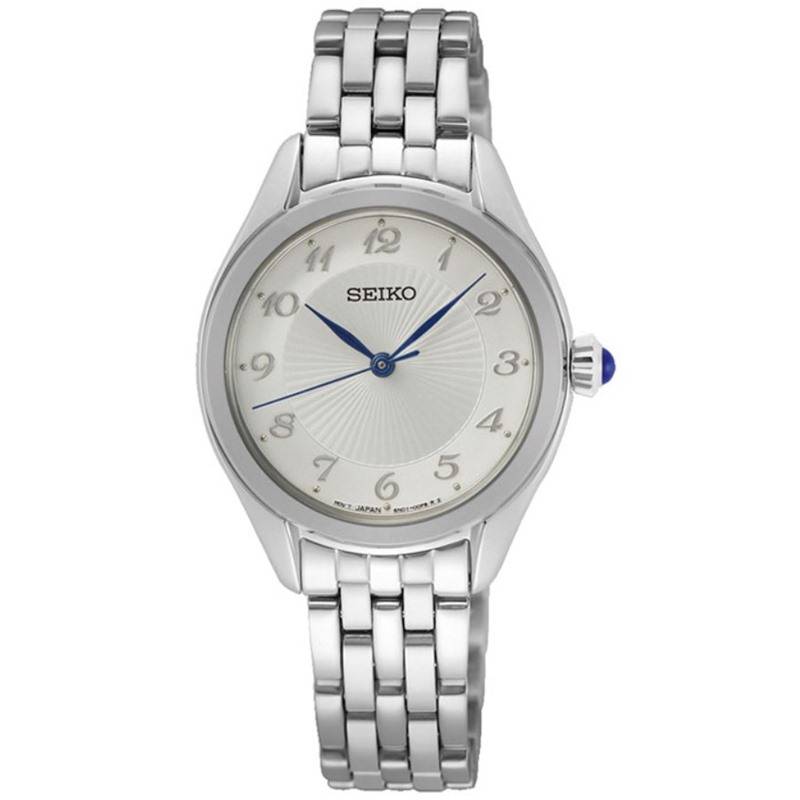 Seiko Quarz SUR379P1 Damenuhr mit Cabochon Krone von Seiko