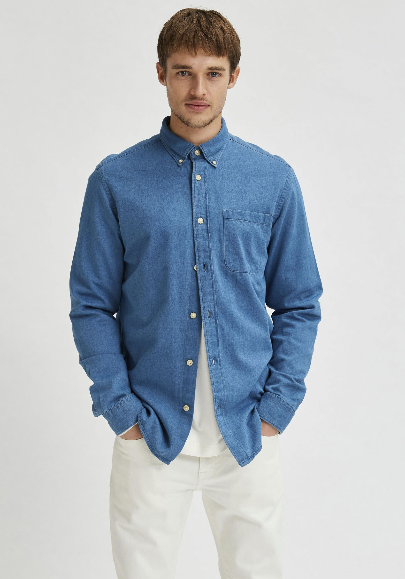 SELECTED HOMME Langarmhemd »SLHREGRICK-DENIM SHIRT LS S NOOS« von Selected Homme