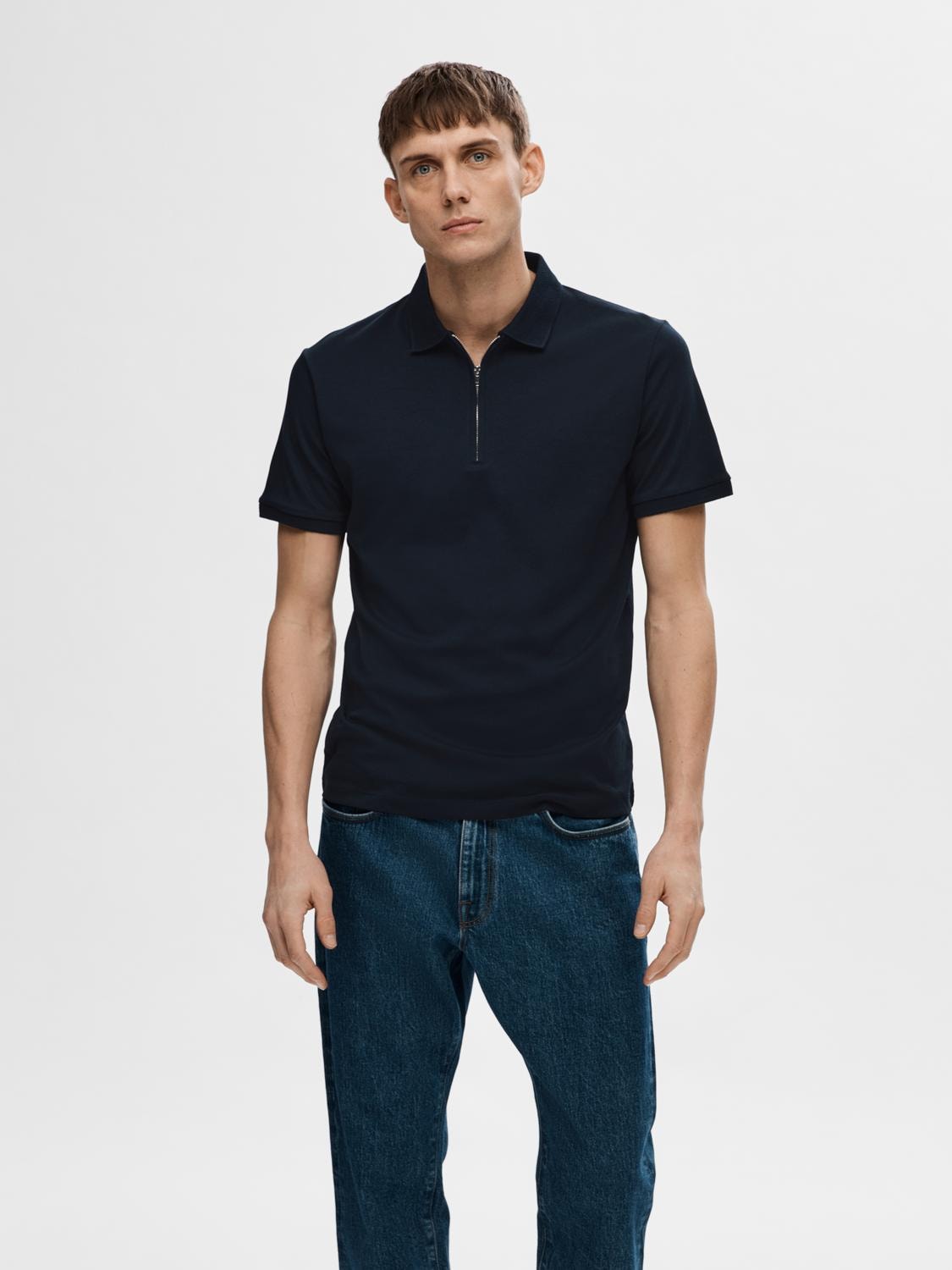 SELECTED HOMME Poloshirt »SLHFAVE ZIP SS POLO NOOS« von Selected Homme