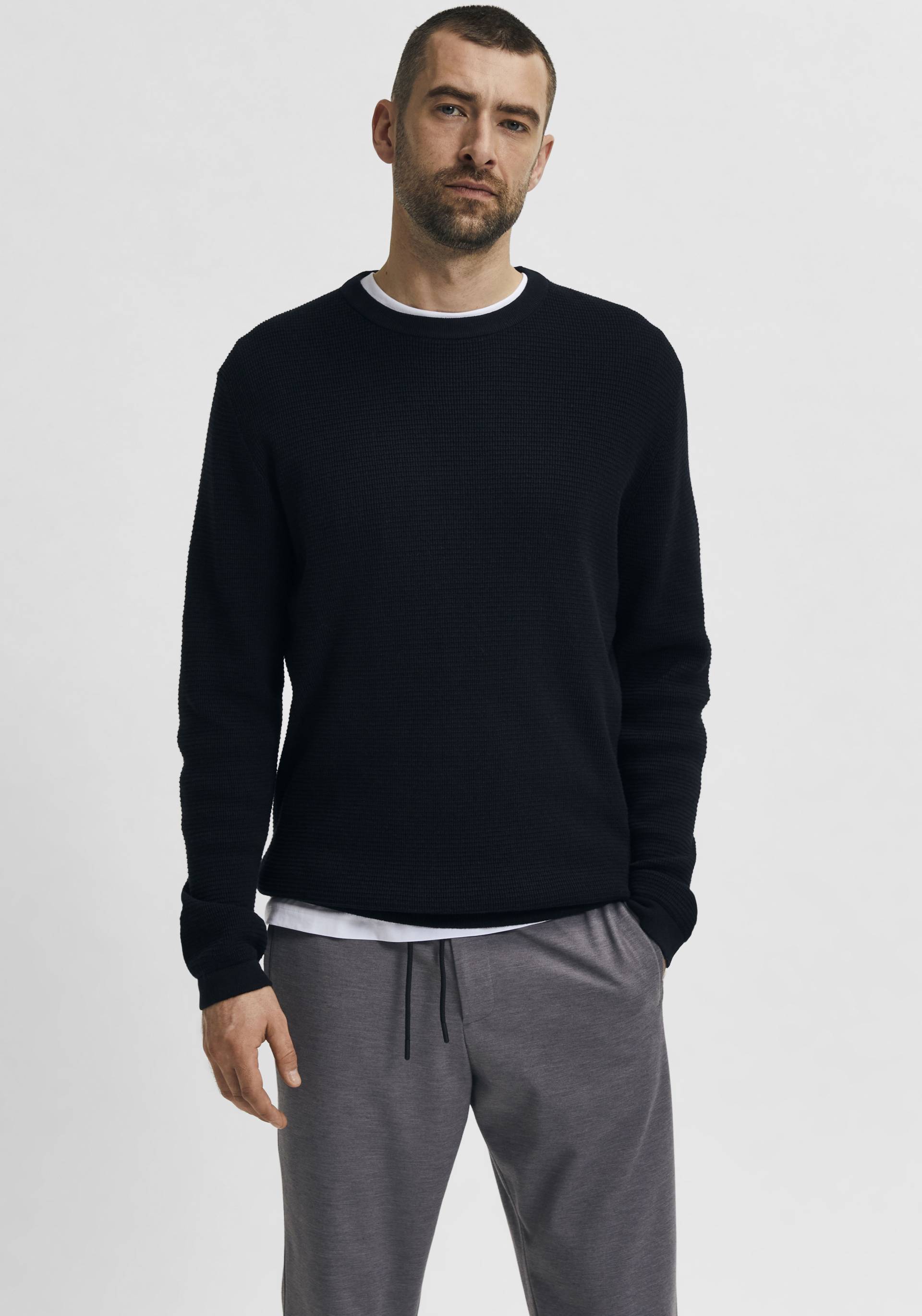 SELECTED HOMME Rundhalspullover »ROCKS KNIT CREW NECK« von Selected Homme