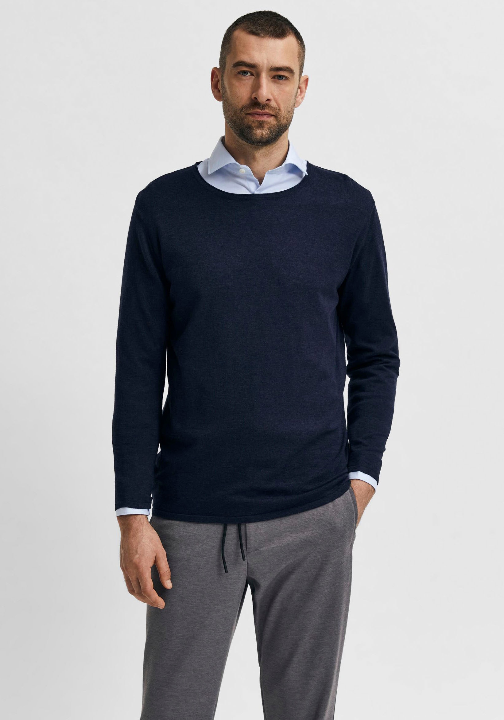 SELECTED HOMME Rundhalspullover »ROME KNIT« von Selected Homme