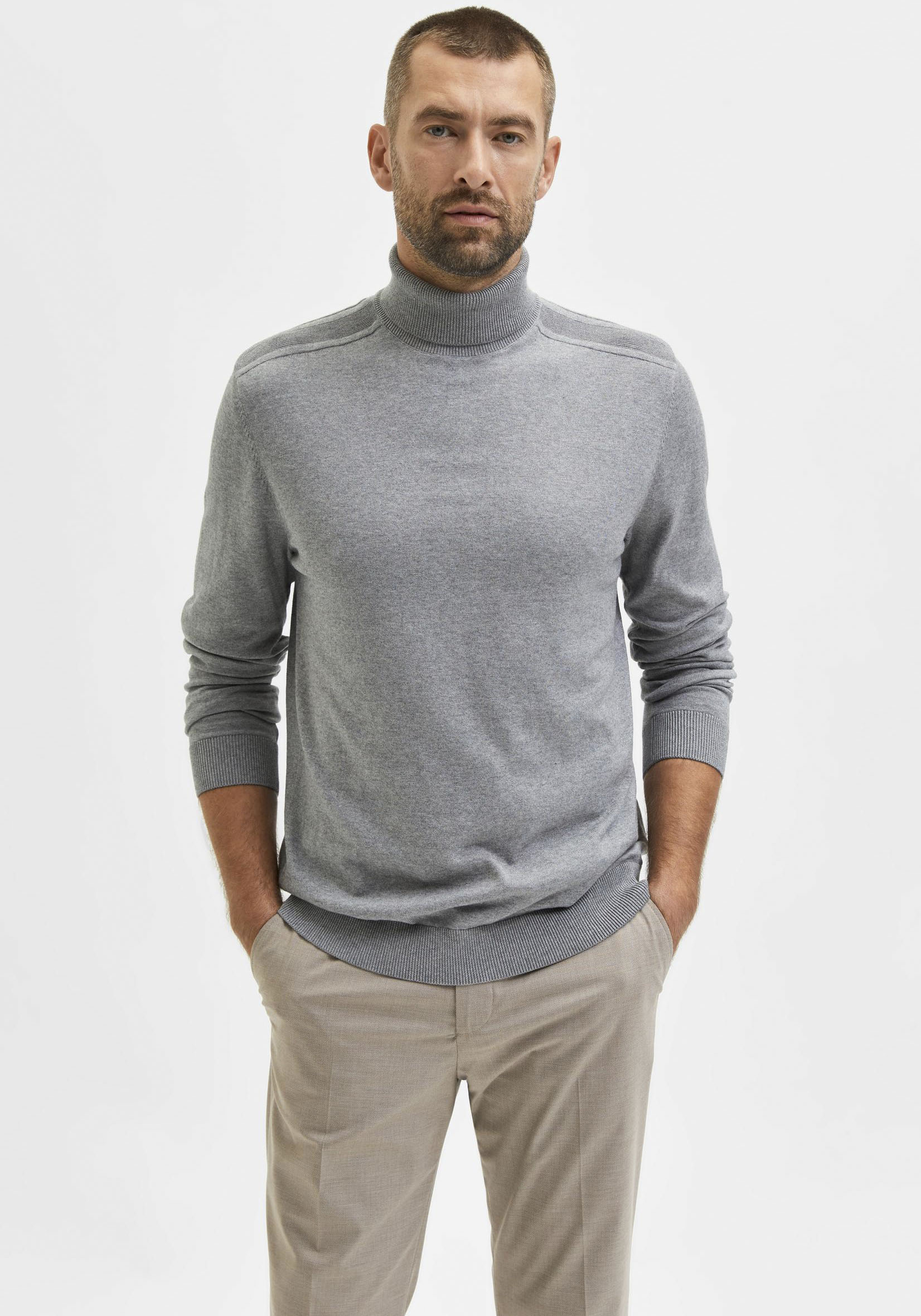 SELECTED HOMME Strickpullover »SLHBERG ROLL NECK NOOS« von Selected Homme