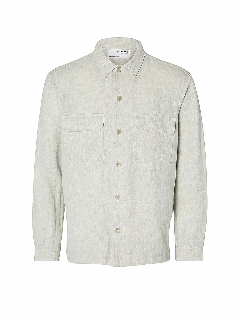 SELECTED Overshirt SLHMADS-LINEN weiss | S von Selected