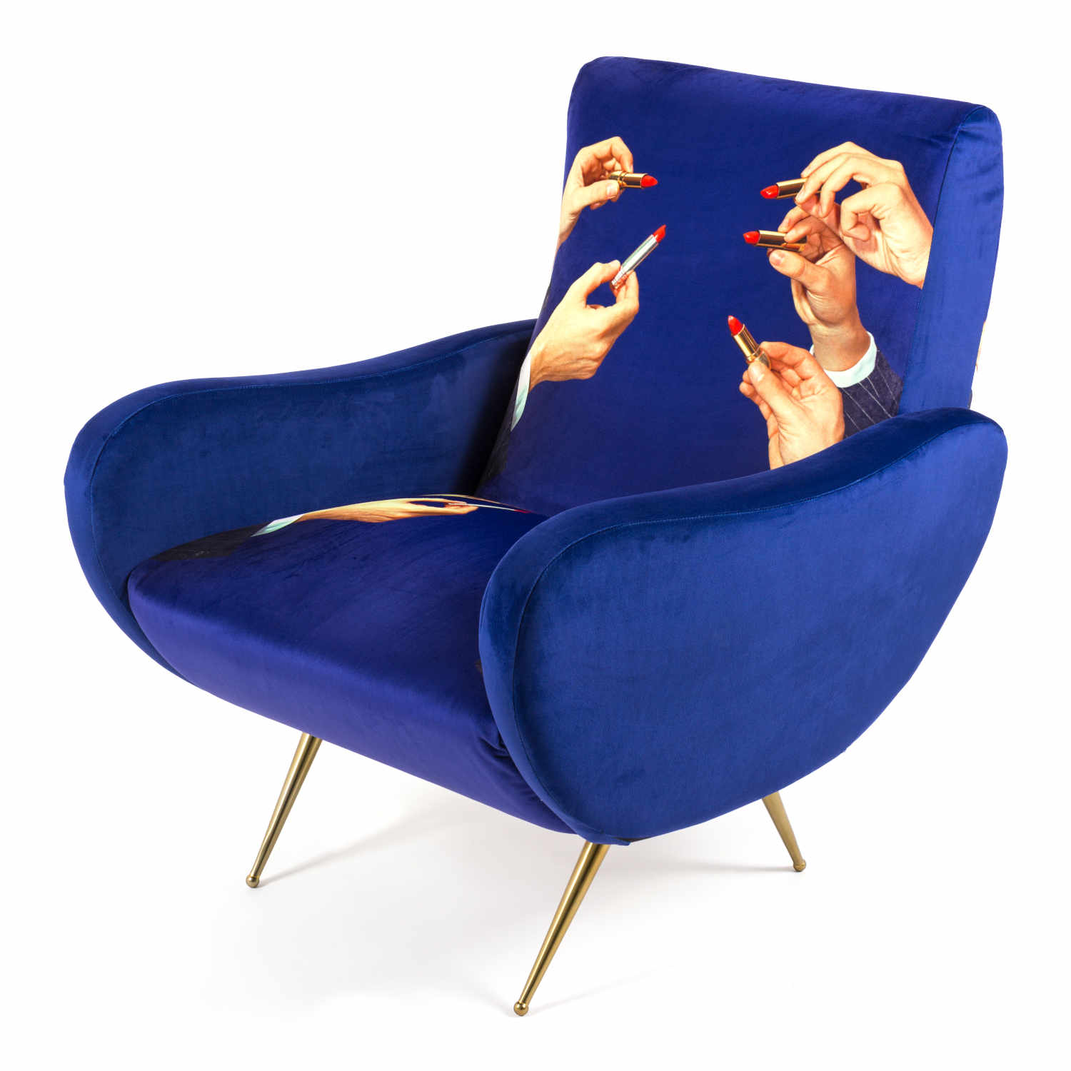 Armchair Toiletpaper Sessel , Motiv lipsticks von Seletti