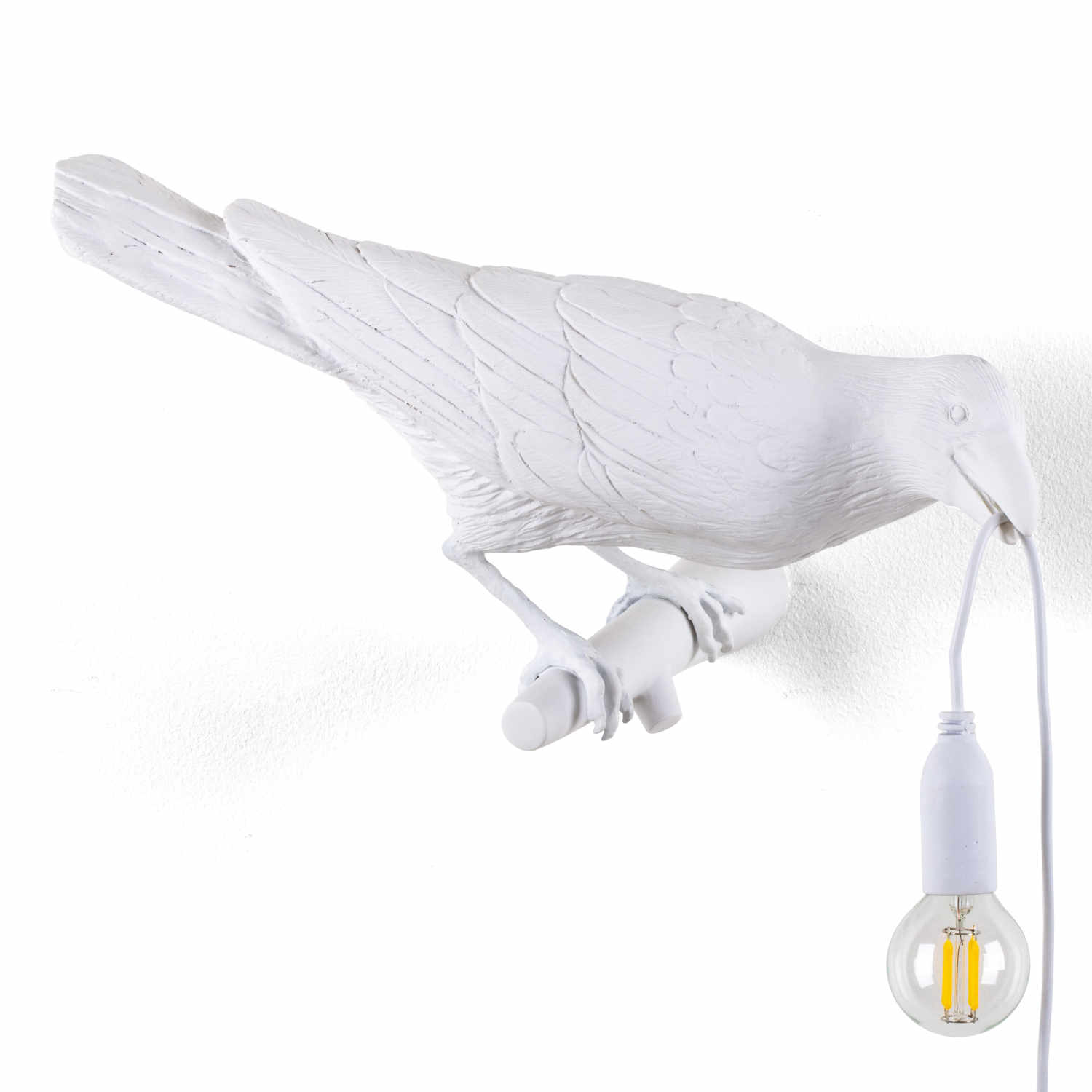 Bird Lamp LED Leuchte , Farbe weiss, Ausführung nach rechts schauend von Seletti