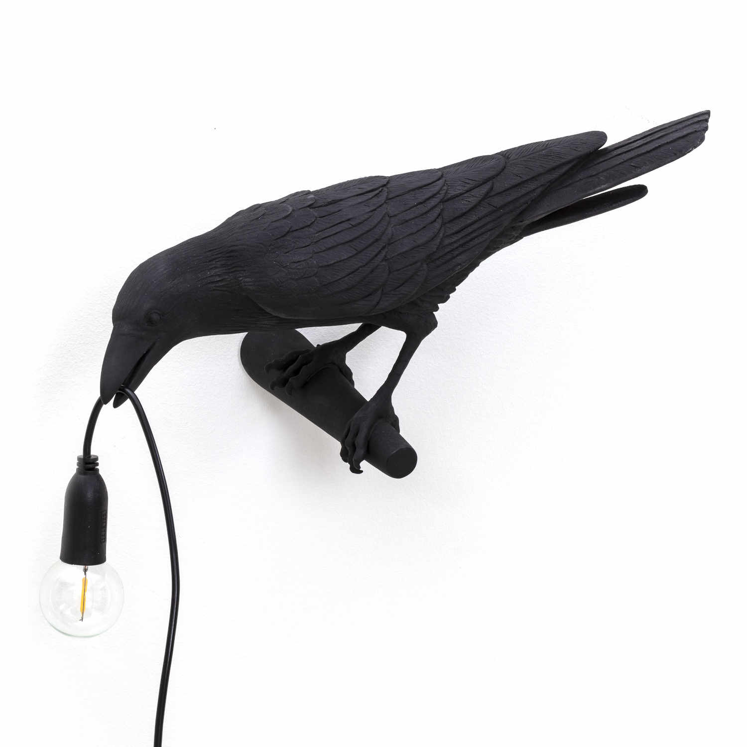 Bird Lamp Outdoor LED Leuchte , Farbe schwarz, Ausführung nach links schauend von Seletti