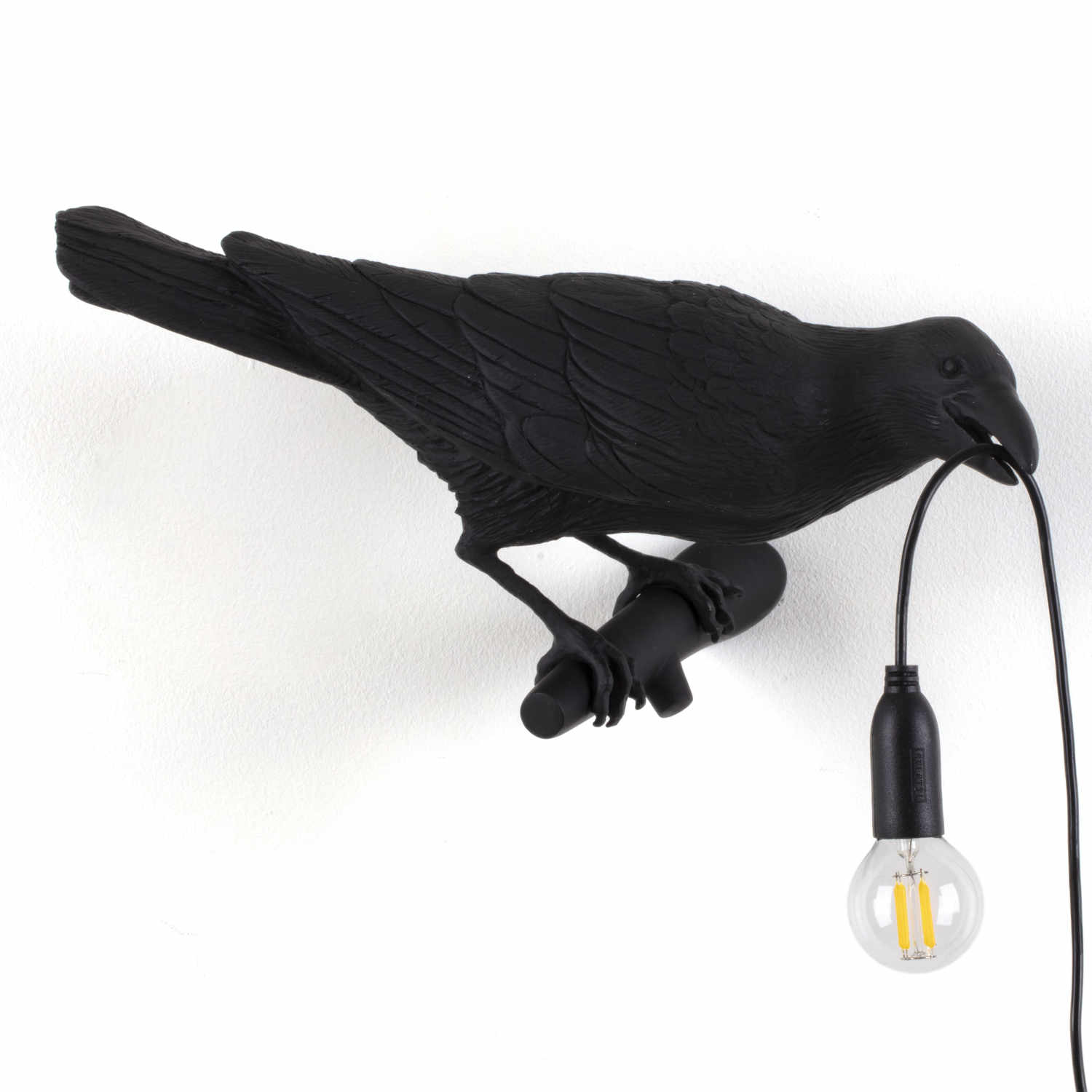 Bird Lamp Outdoor LED Leuchte , Farbe schwarz, Ausführung nach rechts schauend von Seletti