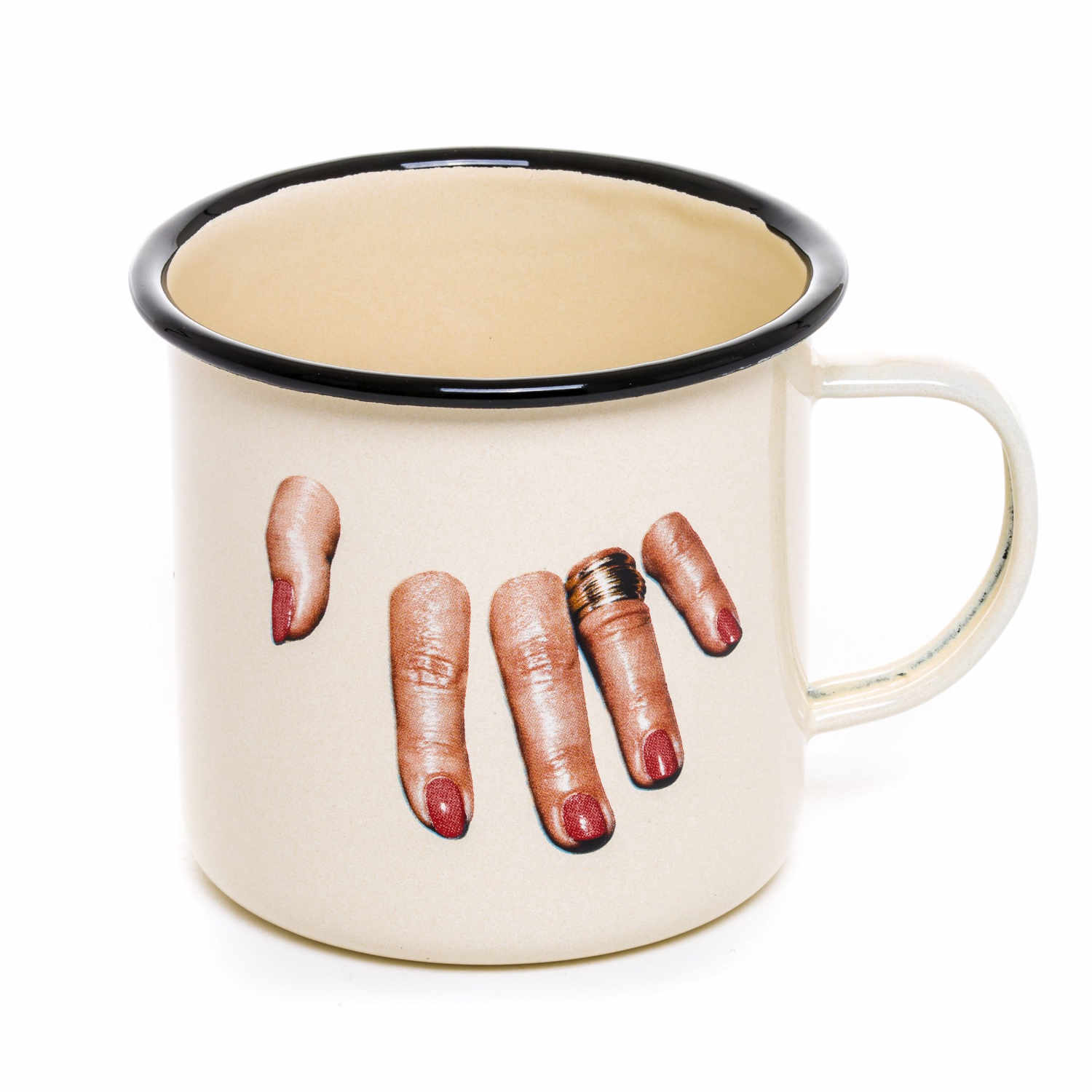 Enamel Mugs Toiletpaper Tasse, Motiv finger Enamel Mugs Toiletpaper Tasse, Motiv finger von Seletti