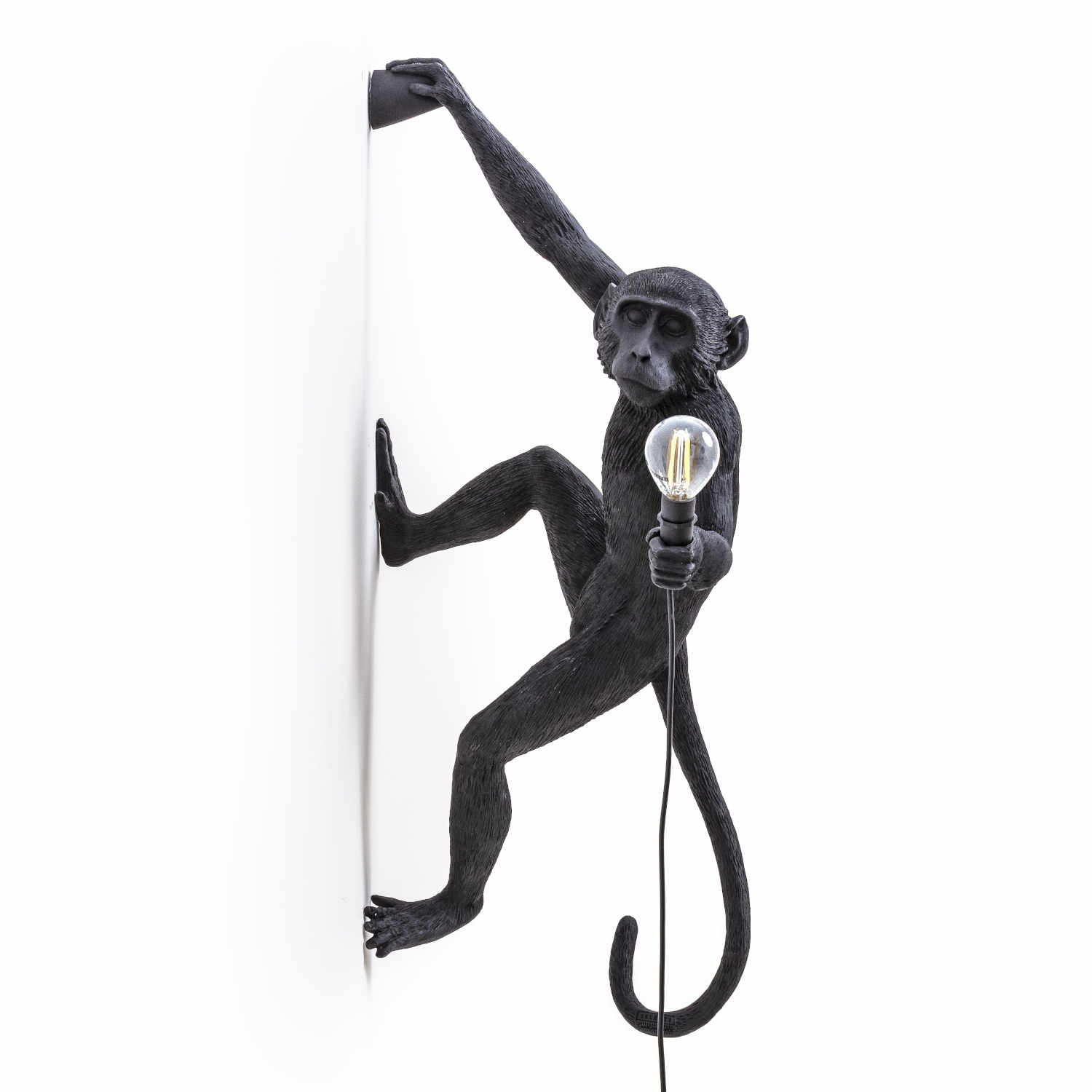 Monkey Lamp Black LED Leuchte, Ausführung rechts hängend von Seletti