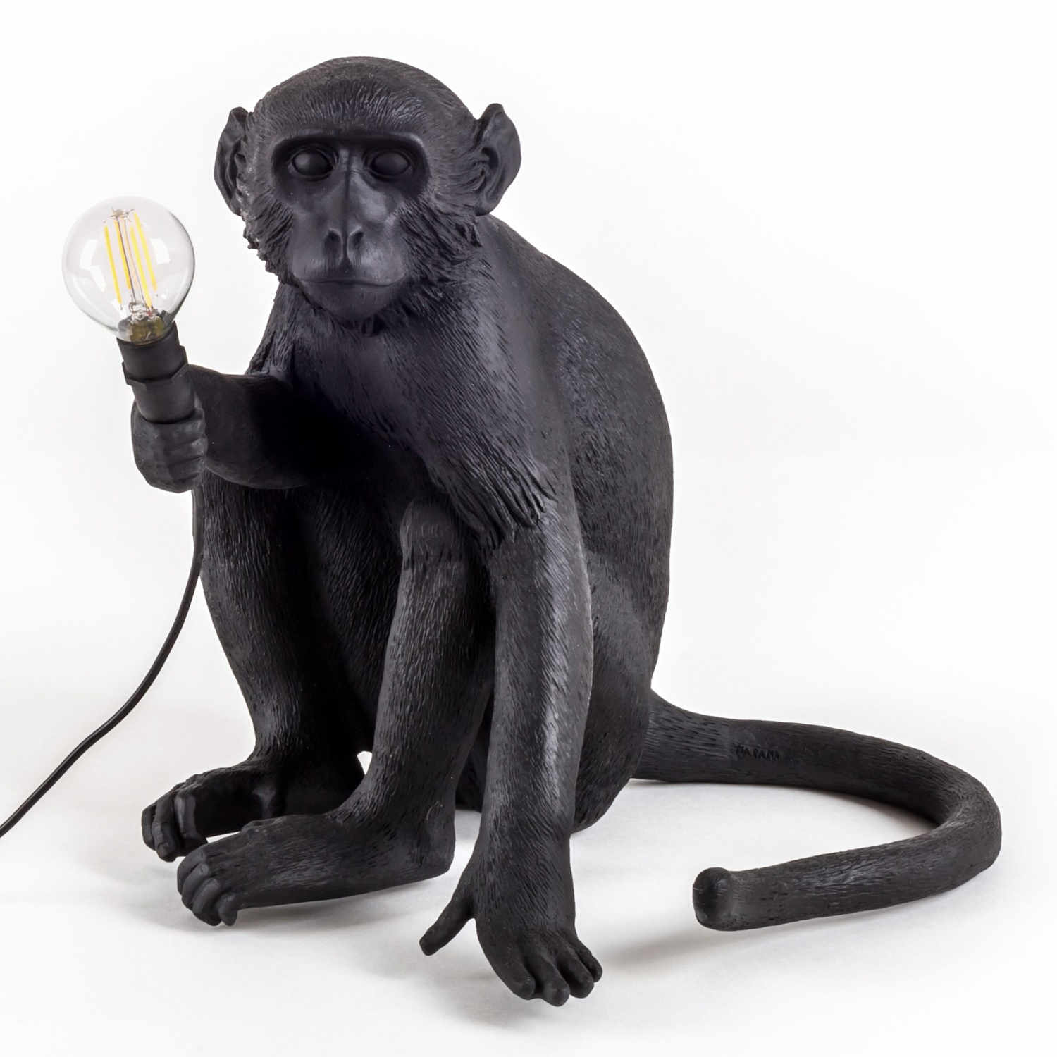 Monkey Lamp Black LED Leuchte, Ausführung sitzend Monkey Lamp Black LED Leuchte, Ausführung sitzend von Seletti