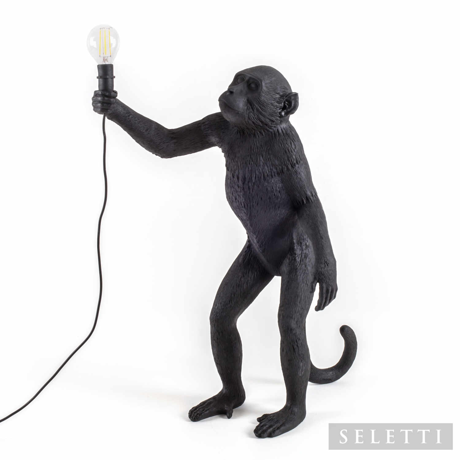 Monkey Lamp Black LED Leuchte, Ausführung stehend von Seletti