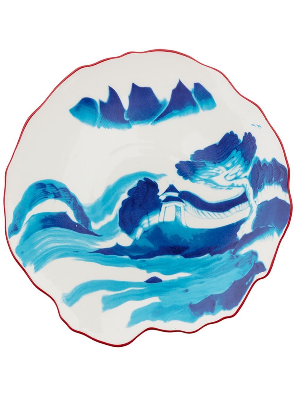 Seletti Classic on Acid Melting Landscape dessert plate - White von Seletti