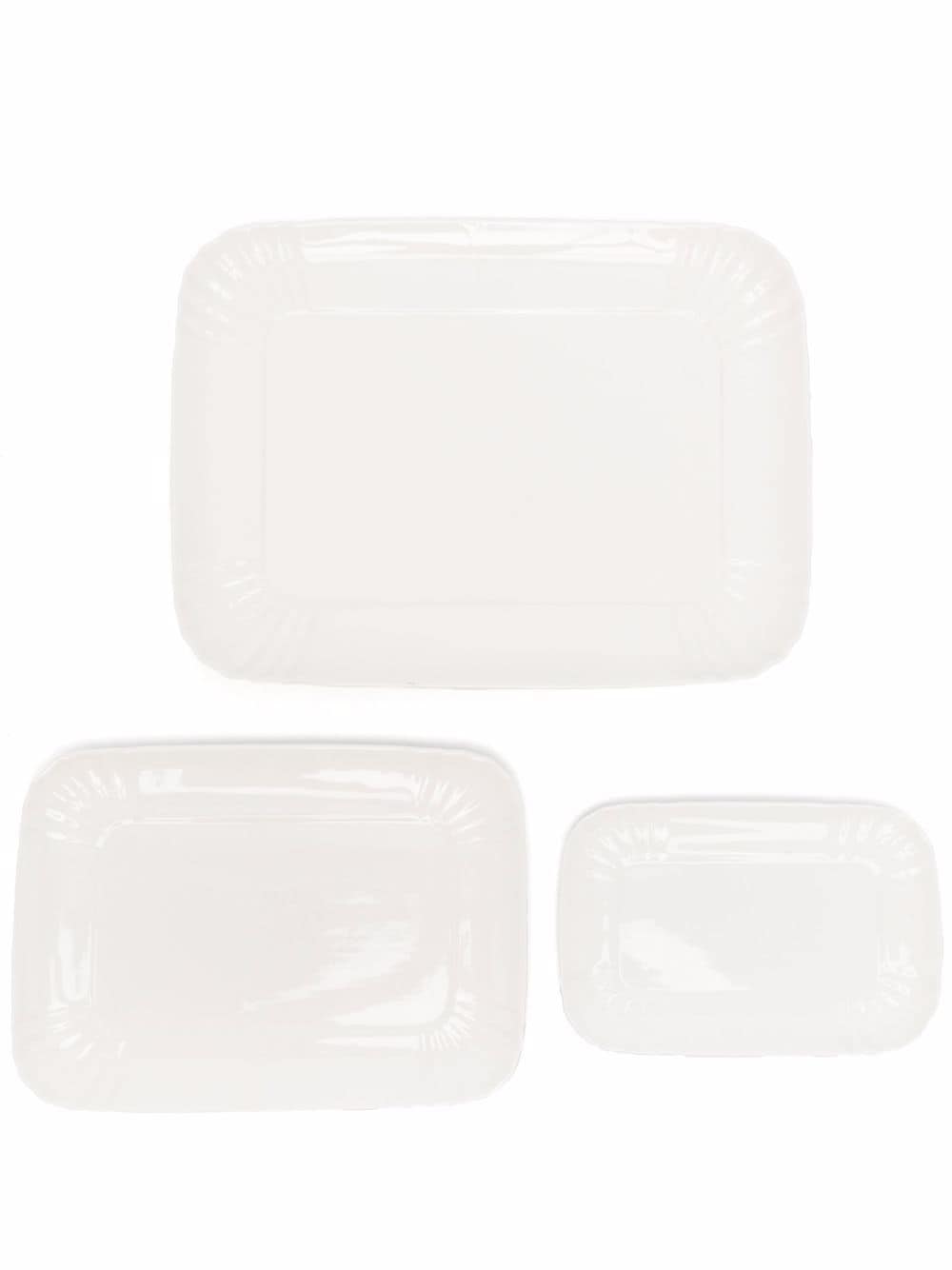 Seletti ceramic plate set - White von Seletti