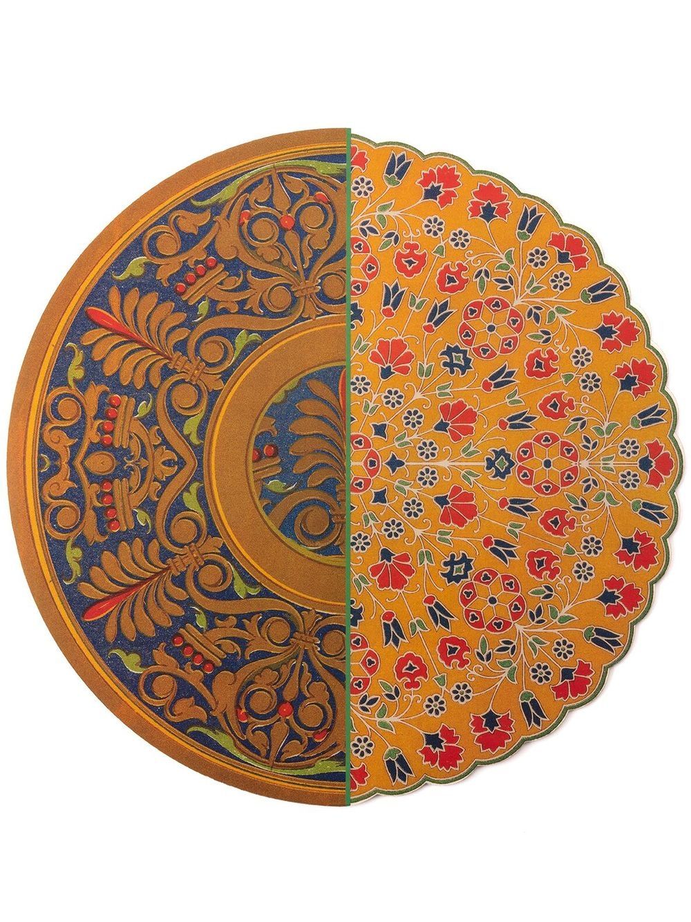Seletti geometric-print patchwork tablemats - Orange von Seletti