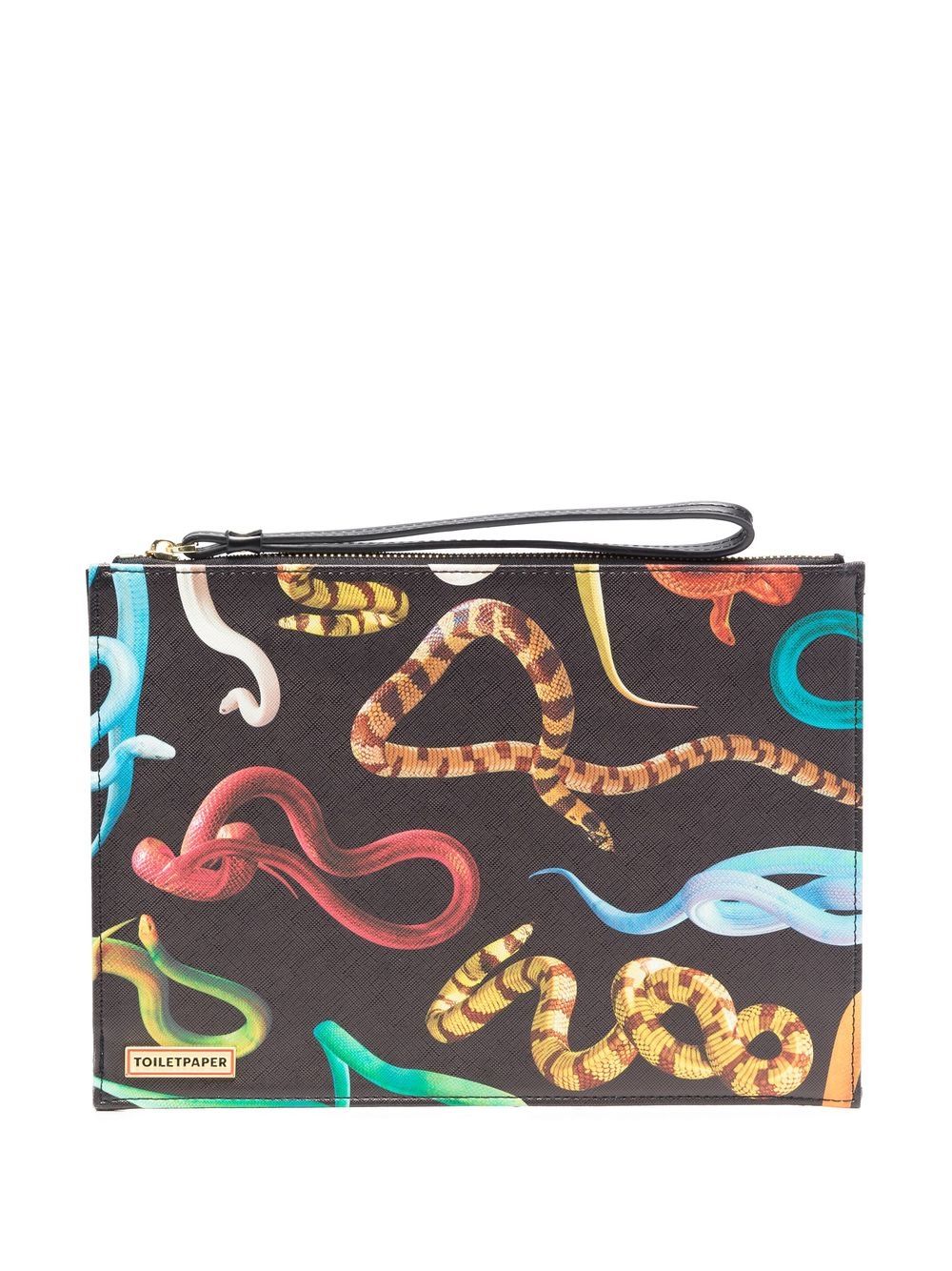 Seletti snake-print wash bag - Black von Seletti