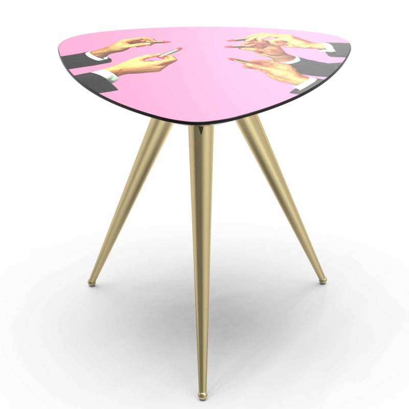 Side Table Toiletpaper Beistelltisch , Motiv lipsticks pink von Seletti