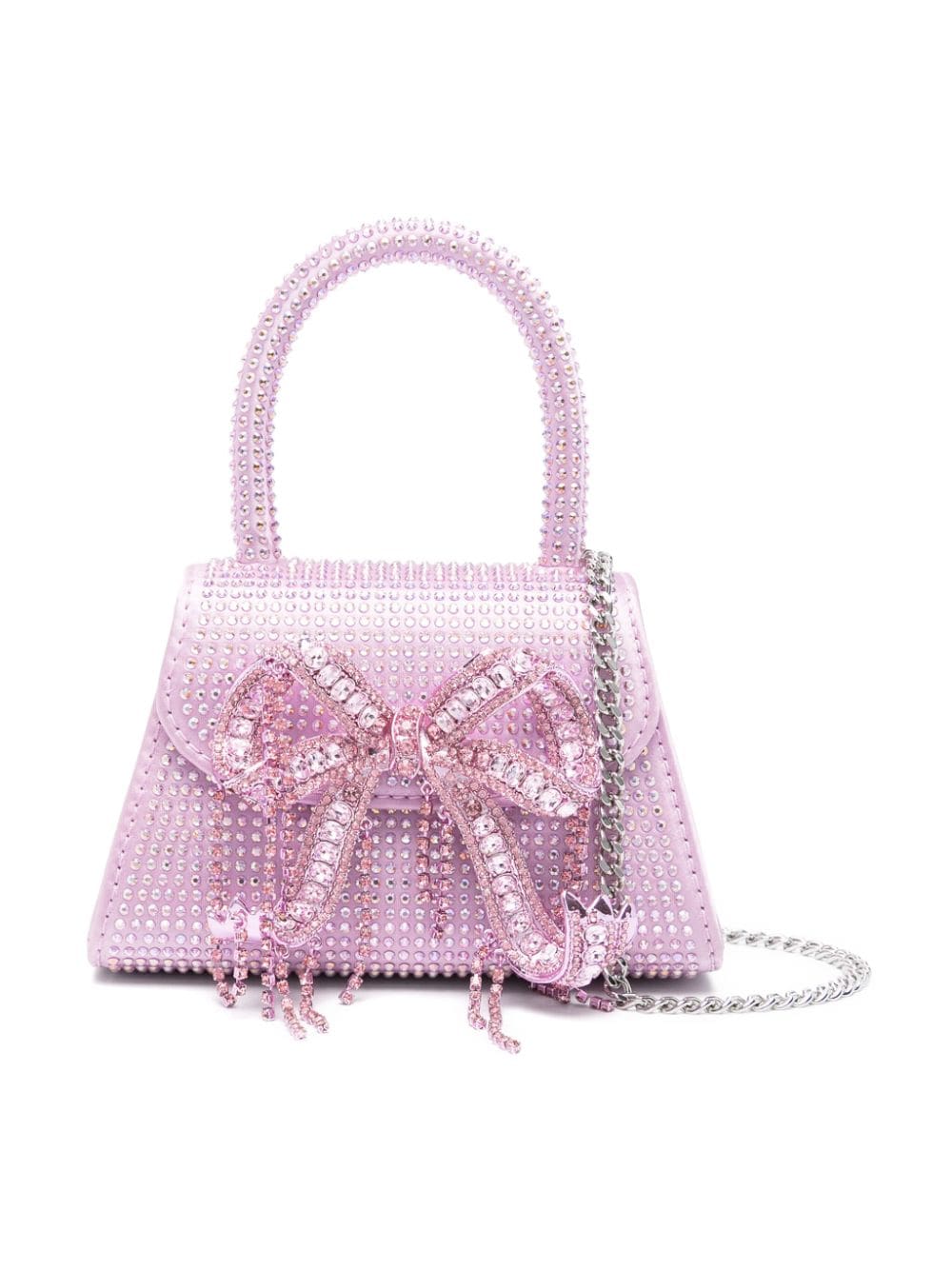 Self-Portrait Kids bow-detail iridescent mini bag - Pink von Self-Portrait Kids