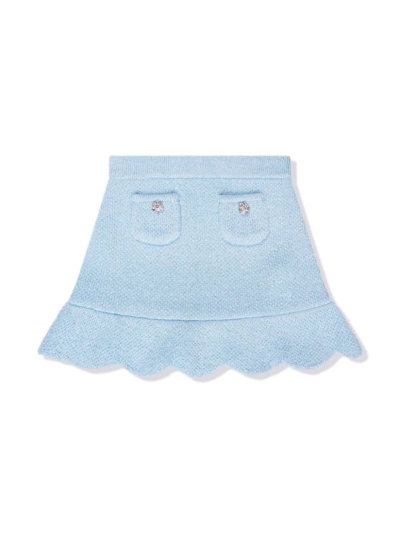 Self-Portrait Kids crystal-embellished slip-on skirt - Blue von Self-Portrait Kids