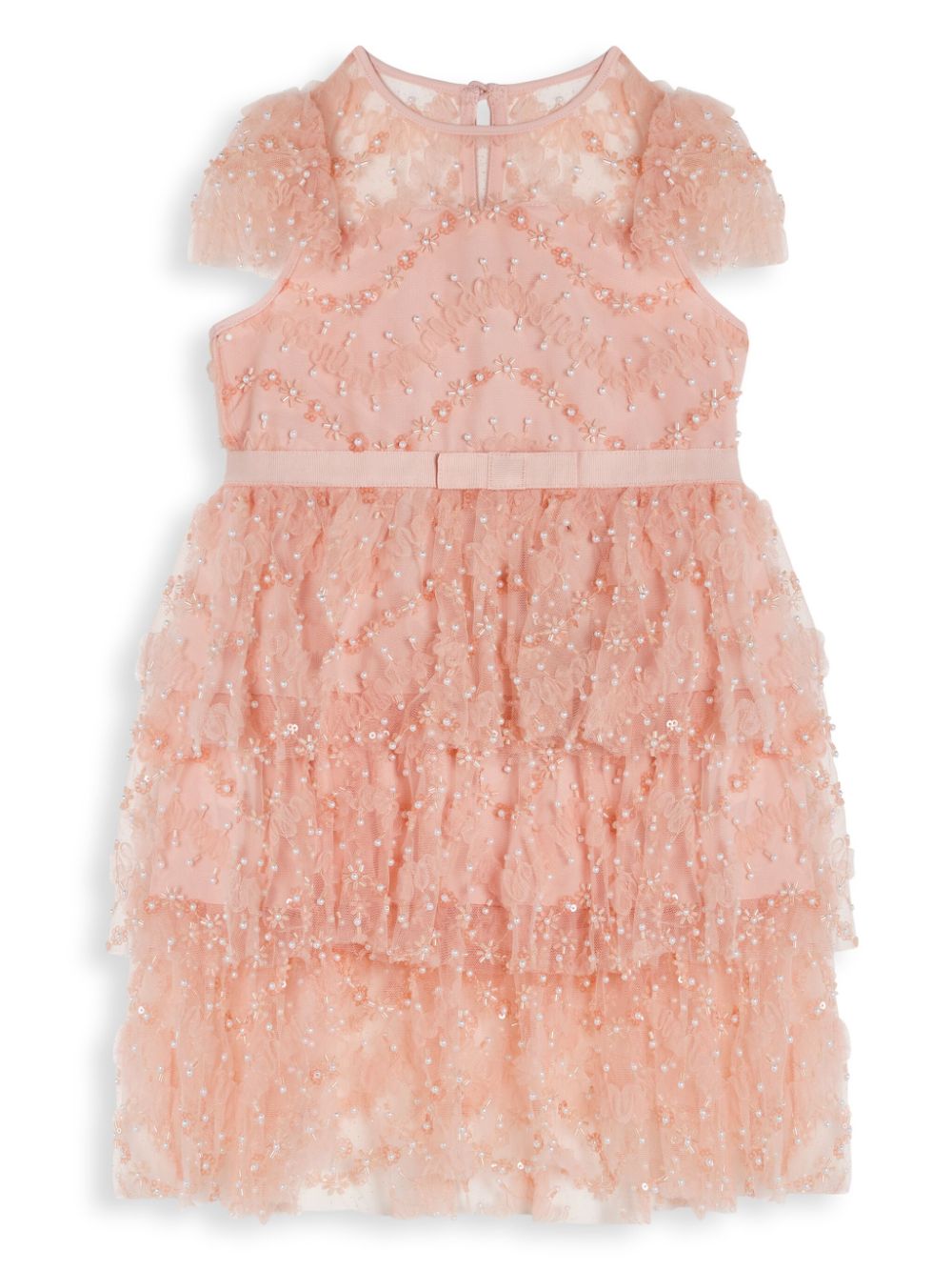 Self-Portrait Kids sequin-embellished tiered dress - Pink von Self-Portrait Kids