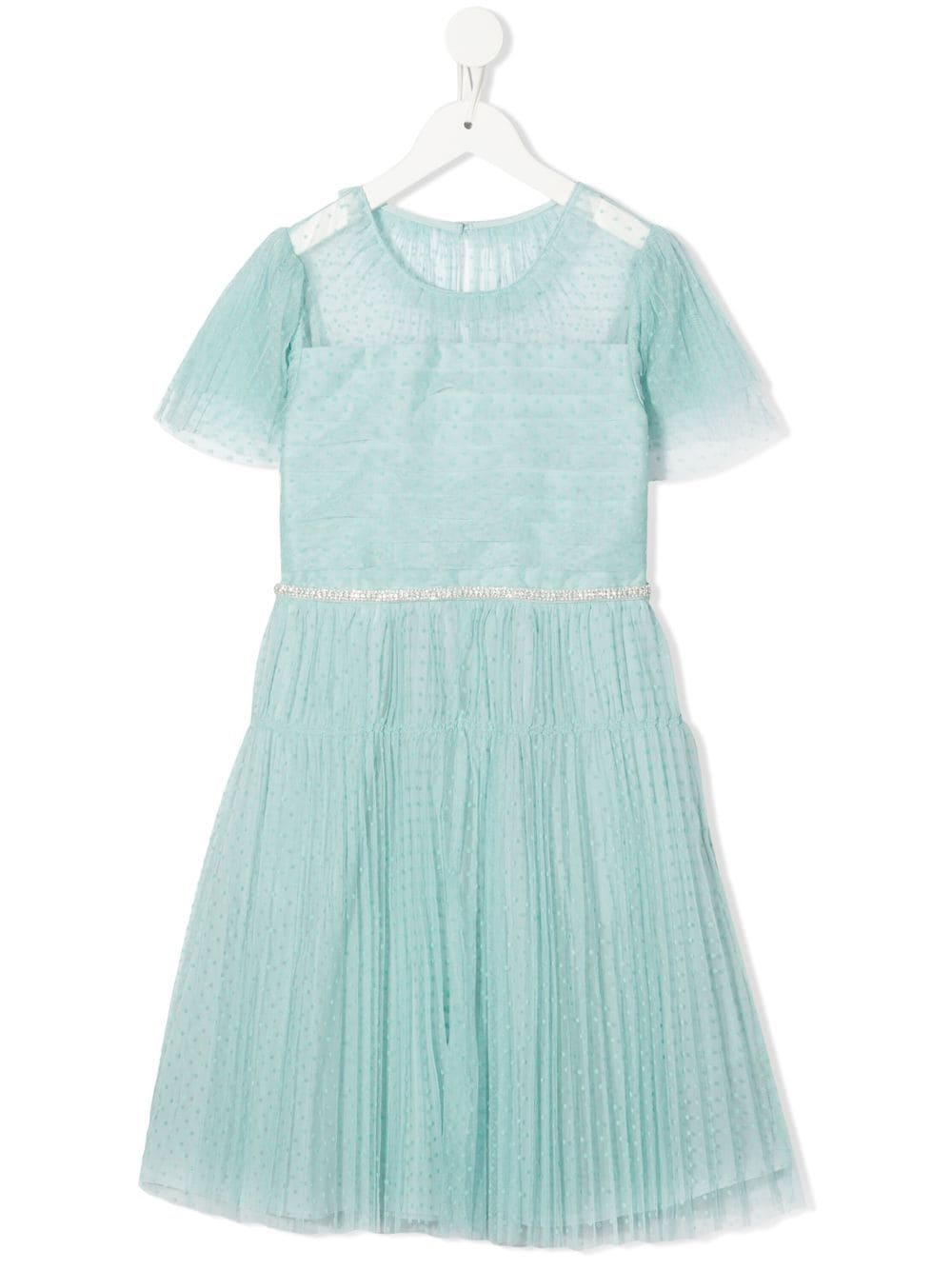 Self-Portrait Kids tulle polka dot dress - Blue von Self-Portrait Kids