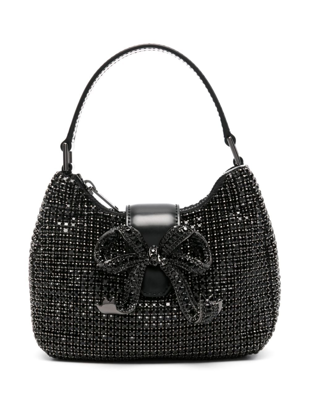 Self-Portrait Diamante Crescent tote bag - Black von Self-Portrait