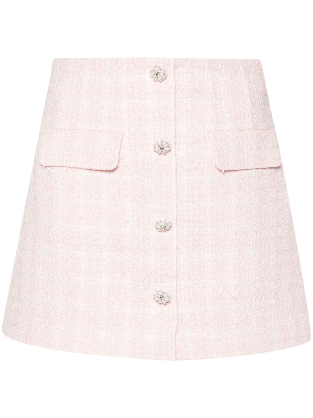 Self-Portrait checked tweed mini skirt - Pink von Self-Portrait