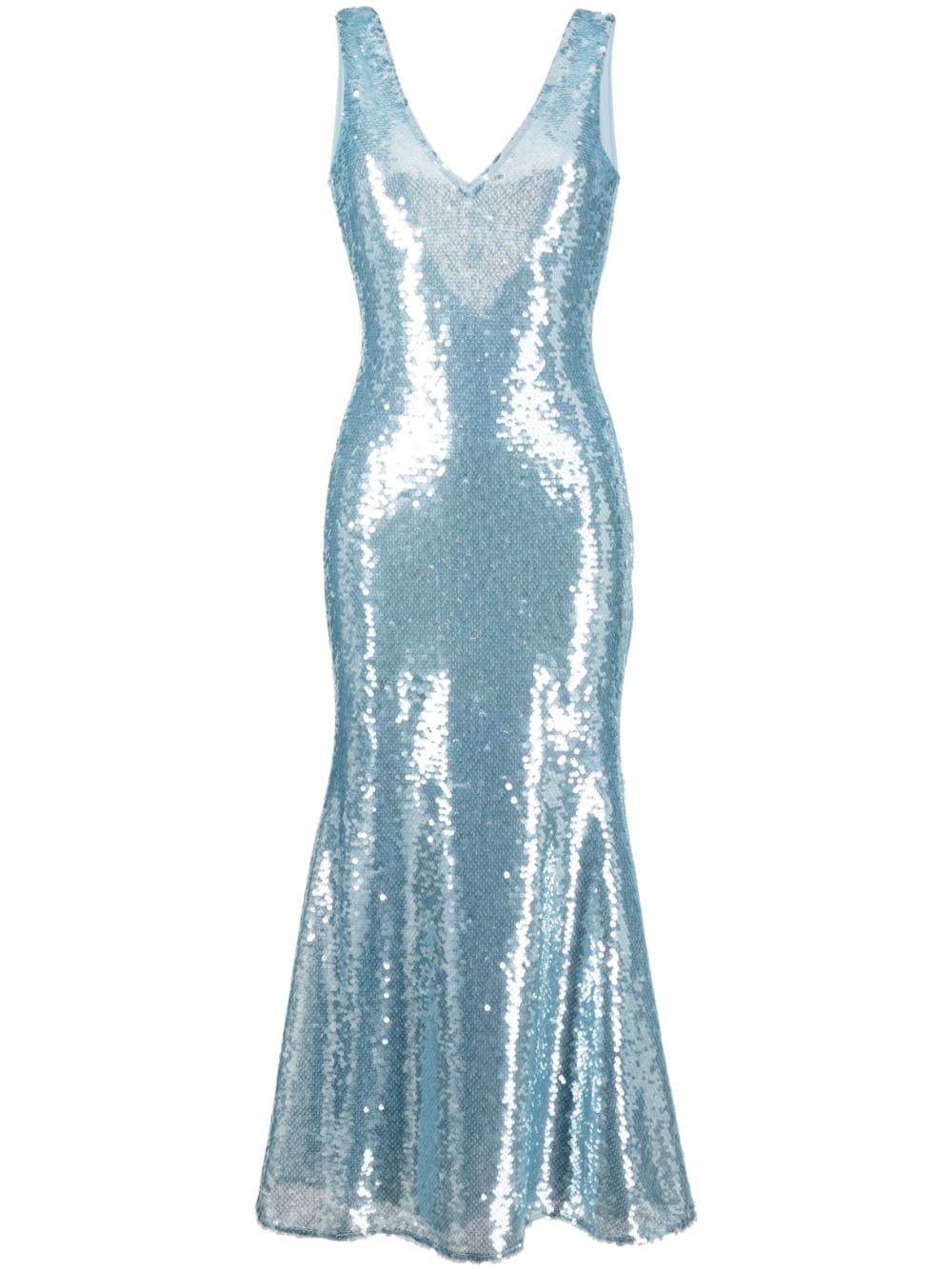 Self-Portrait sequinned midi dress - Blue von Self-Portrait