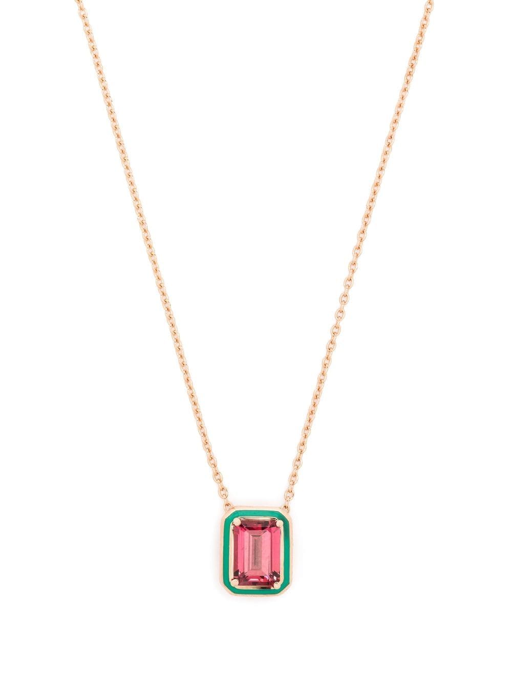 Selim Mouzannar 18kt rose gold Mina rhodolite necklace von Selim Mouzannar