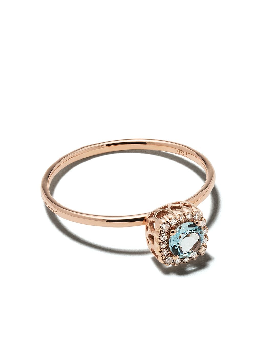 Selim Mouzannar 18kt rose gold aquamarine diamond cocktail ring - Pink von Selim Mouzannar