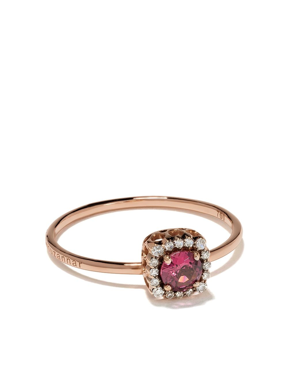 Selim Mouzannar 18kt rose gold diamond rhodolite Beirut ring - Pink von Selim Mouzannar