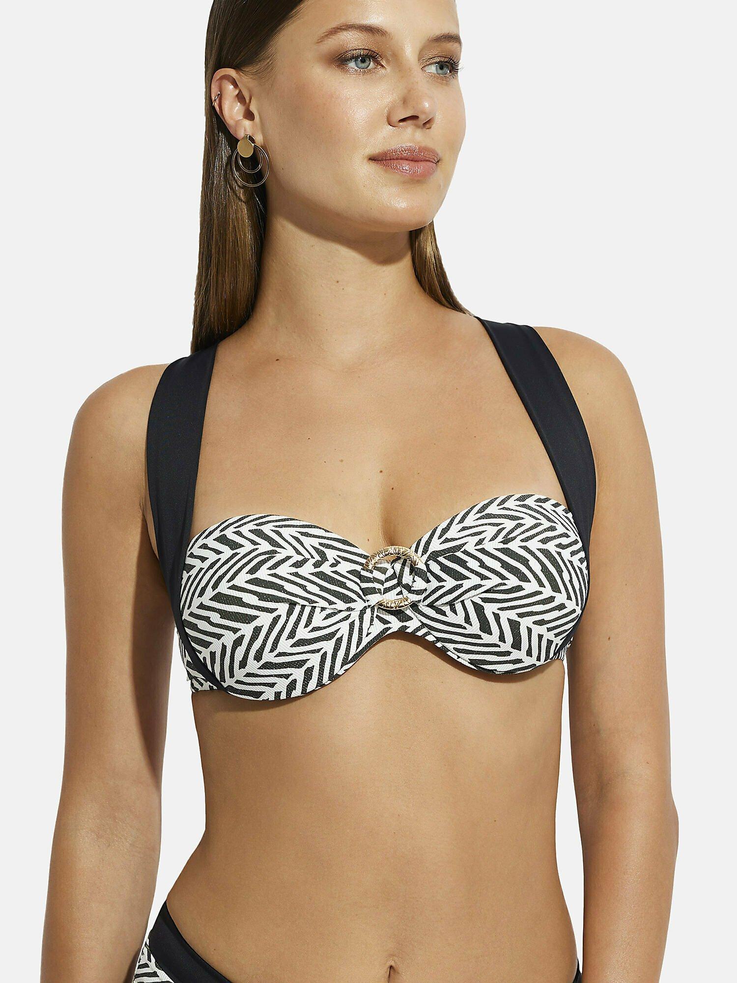 Bandeau-badeanzug-top Rückenfrei Caipirinha Damen Schwarz D/85 von Selmark