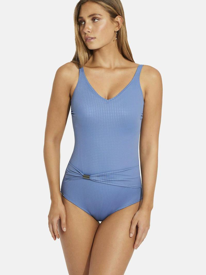 Einteiliger Badeanzug Shapewear Vorgeformt Manhattan Damen Blau D/75 von Selmark