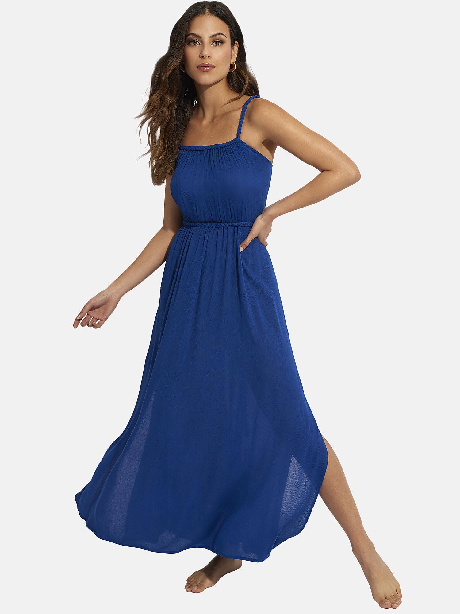 Langes Sommerkleid Barbados Unisex Blau XL von Selmark