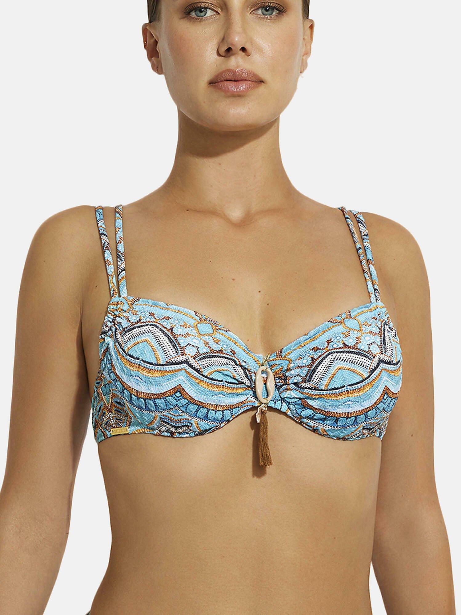 Verschachteltes Badeanzug-top Mai Thai Damen Blau D/90 von Selmark