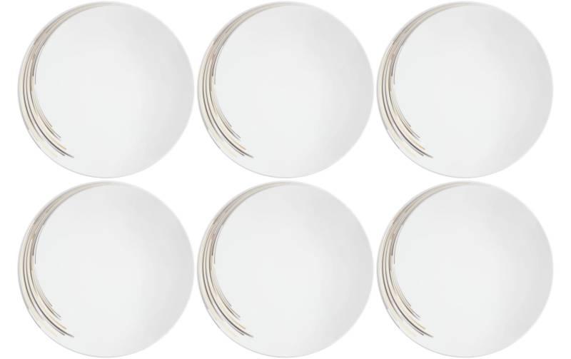 Seltmann Weiden Speiseteller »Boston Ø 28 cm 6 Stück, Weiss-Goldfarben«, (6 St.) von Seltmann Weiden