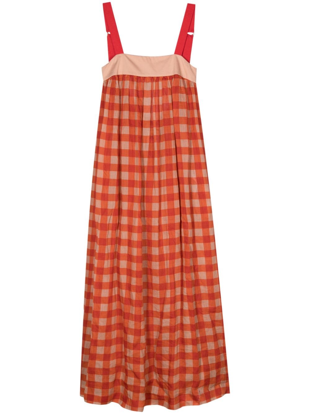 Semicouture check-print maxi dress - Red von Semicouture