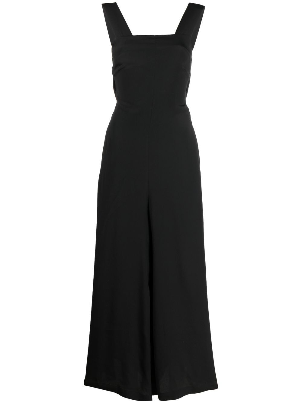 Semicouture draped-detailing wide-leg jumpsuit - Black von Semicouture