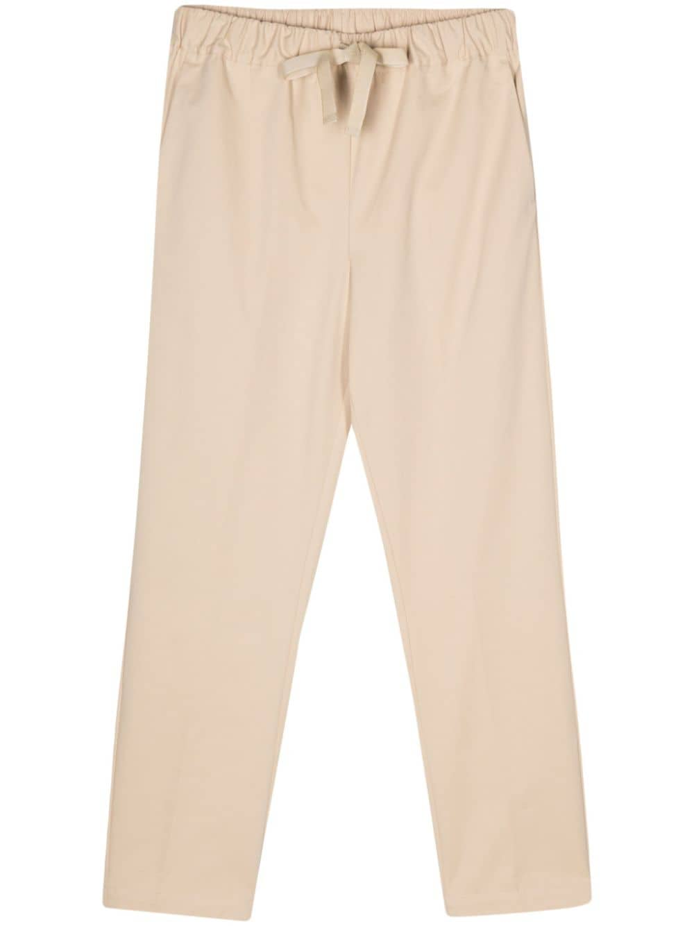 Semicouture elasticated-waistband cotton trousers - Neutrals von Semicouture