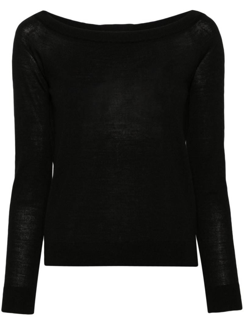 Semicouture fine-knit virgin wool jumper - Black von Semicouture