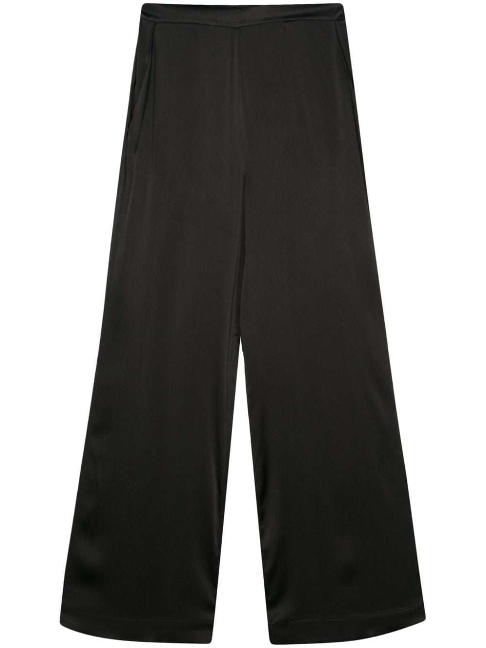 Semicouture high-waisted palazzo trousers - Black von Semicouture