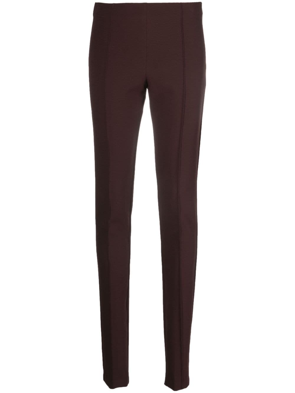 Semicouture high-waisted slim-cut tapered trousers - Brown von Semicouture