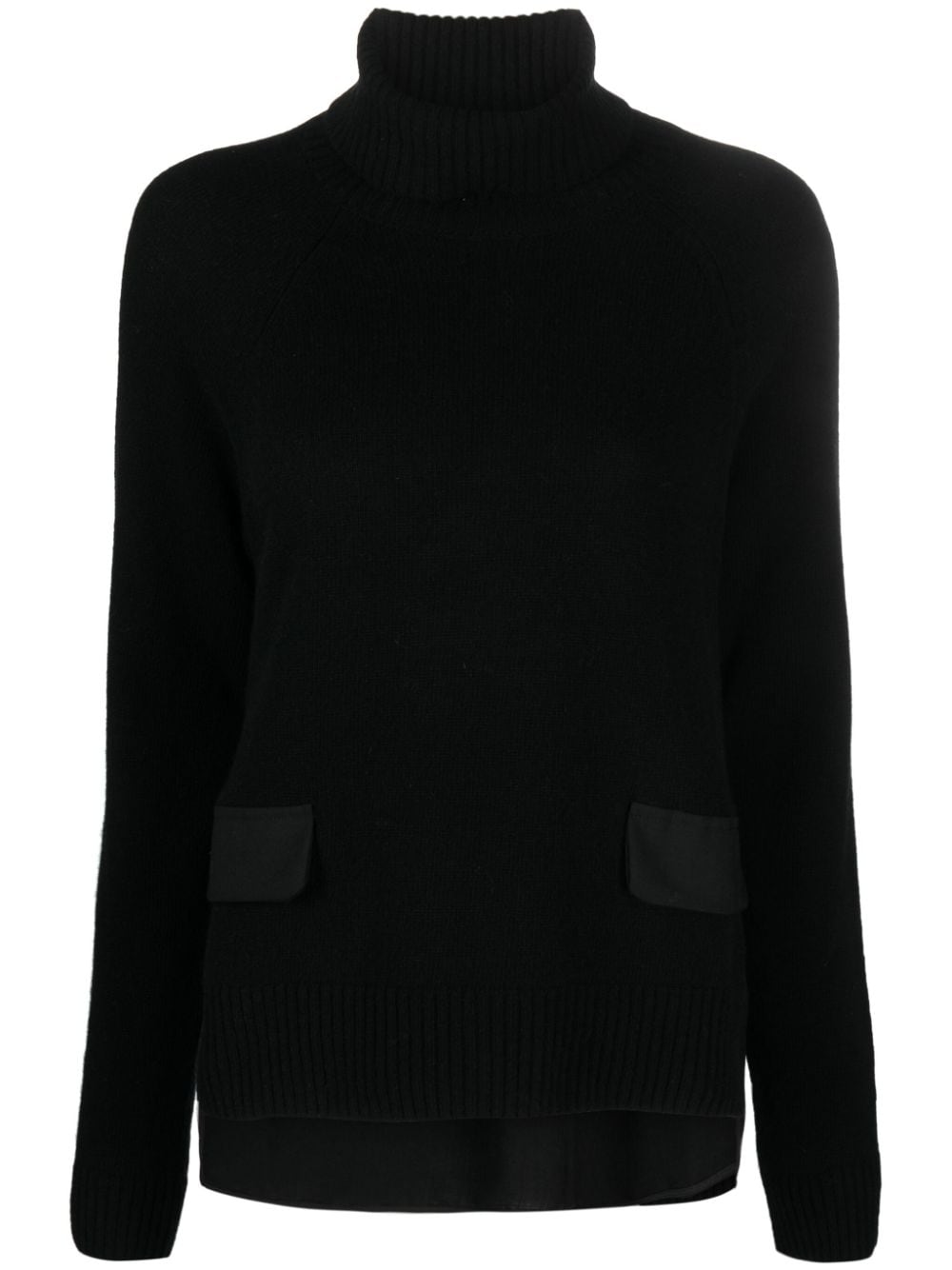 Semicouture panelled roll-neck jumper - Black von Semicouture